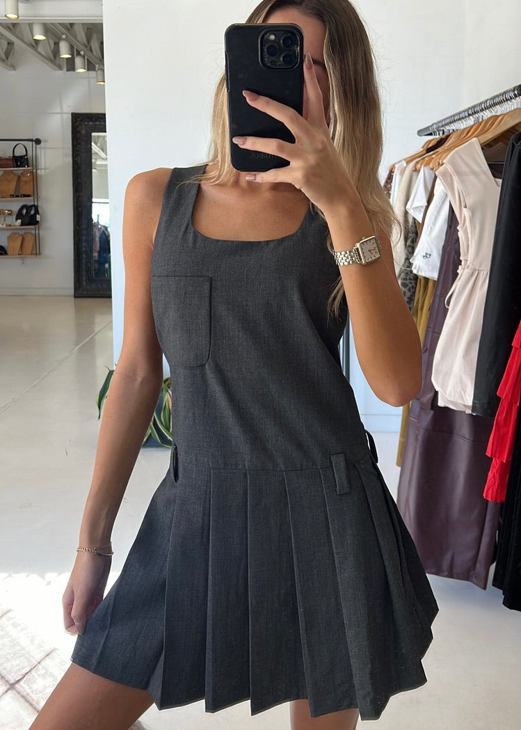 BLAIRE PLEATED MINI DRESS