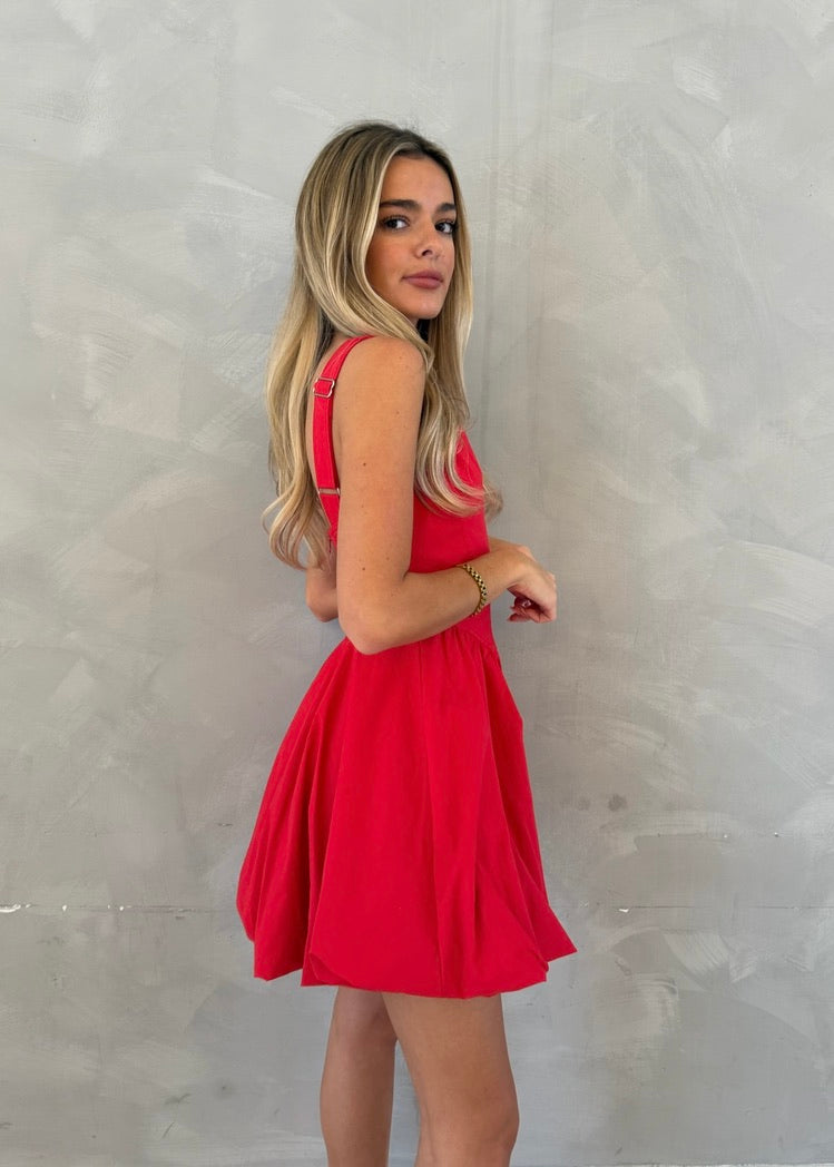 RED SKIES MINI DRESS