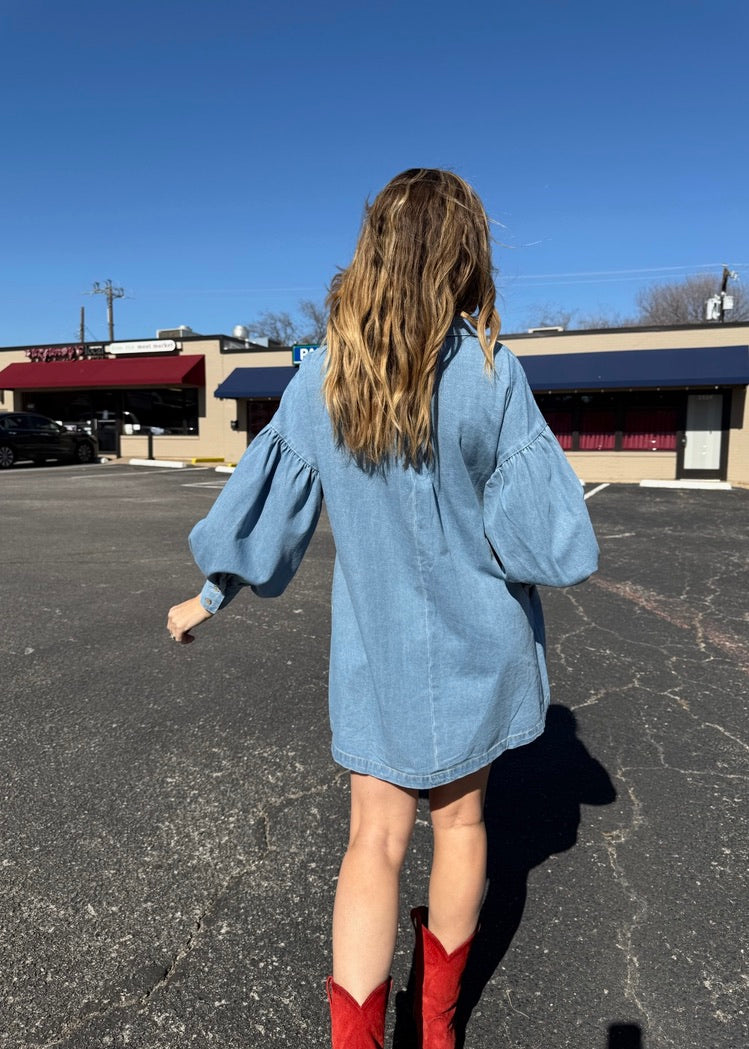 VINTAGE LOVE DENIM DRESS