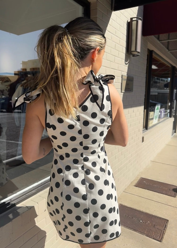 JASMINE POLKA DOT MINI DRESS